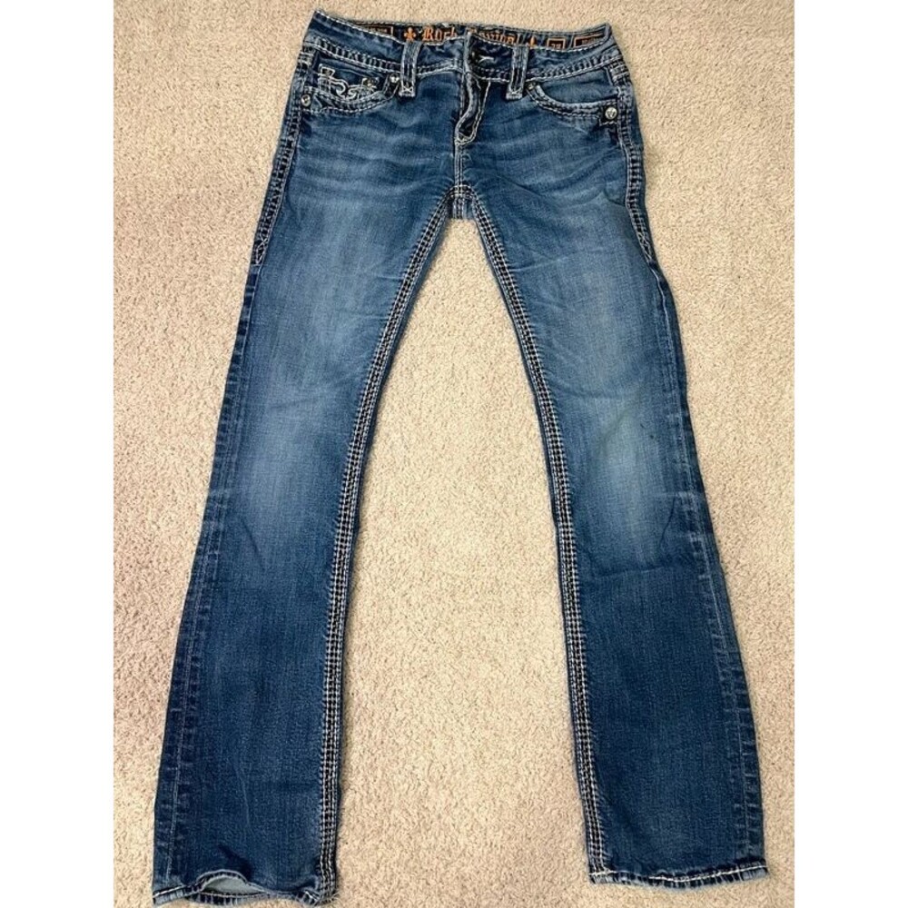 Y2K Low Rise Rock Revival Jeans size 28